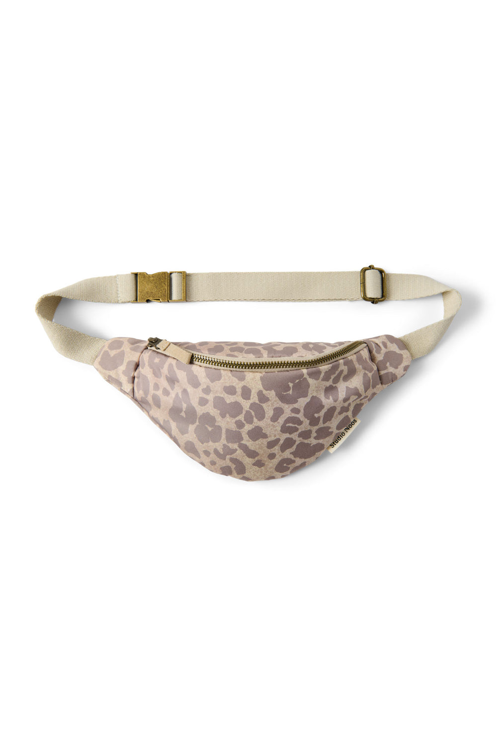 Puffy Mini Fanny Pack | Beige Leopard
