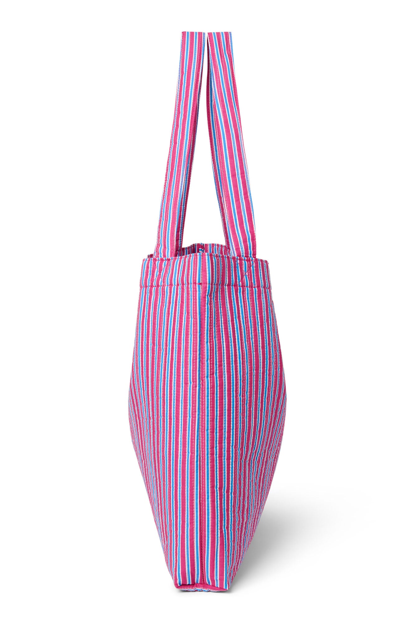 Poplin Striped Mom Bag | Raspberry