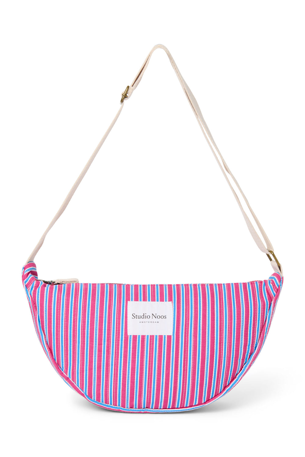 Poplin Striped Adult-Gürteltasche | Rosa