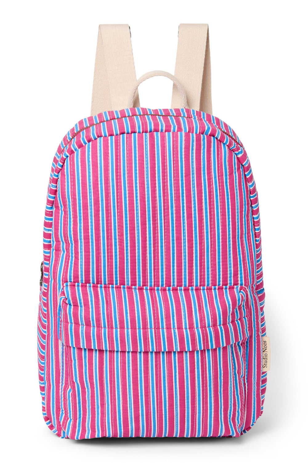 Poplin Midi Backpack | Raspberry Striped