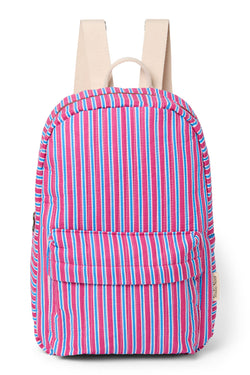 Poplin Midi Backpack | Raspberry Striped
