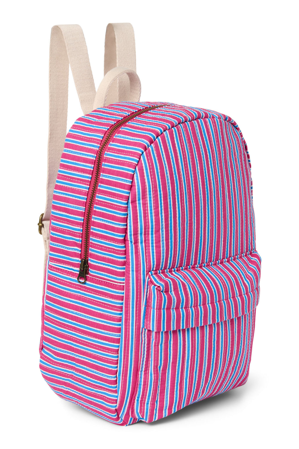 Poplin Midi Backpack | Raspberry Striped