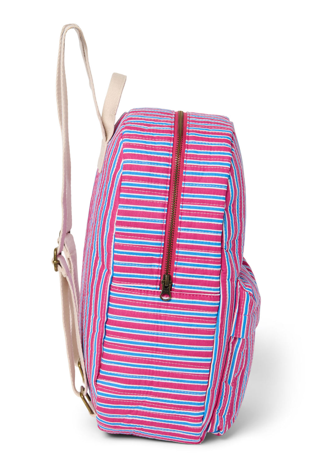Poplin Midi Backpack | Raspberry Striped