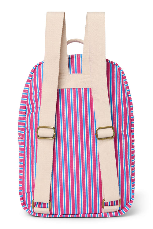 Poplin Midi Backpack | Raspberry Striped