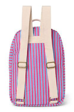 Poplin Midi Backpack | Raspberry Striped