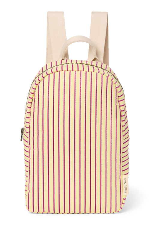 Poplin Striped Mini Sac à dos | Jaune