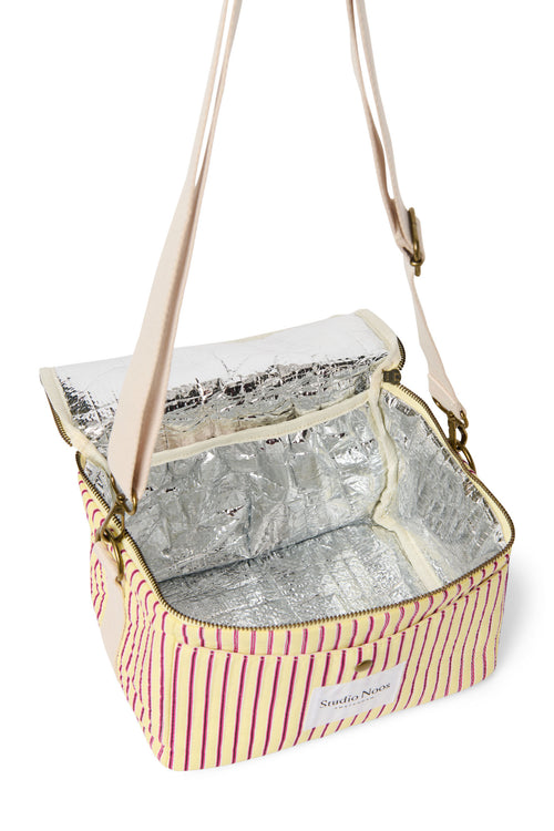 Poplin Cooler Bag | Butter Yellow Striped