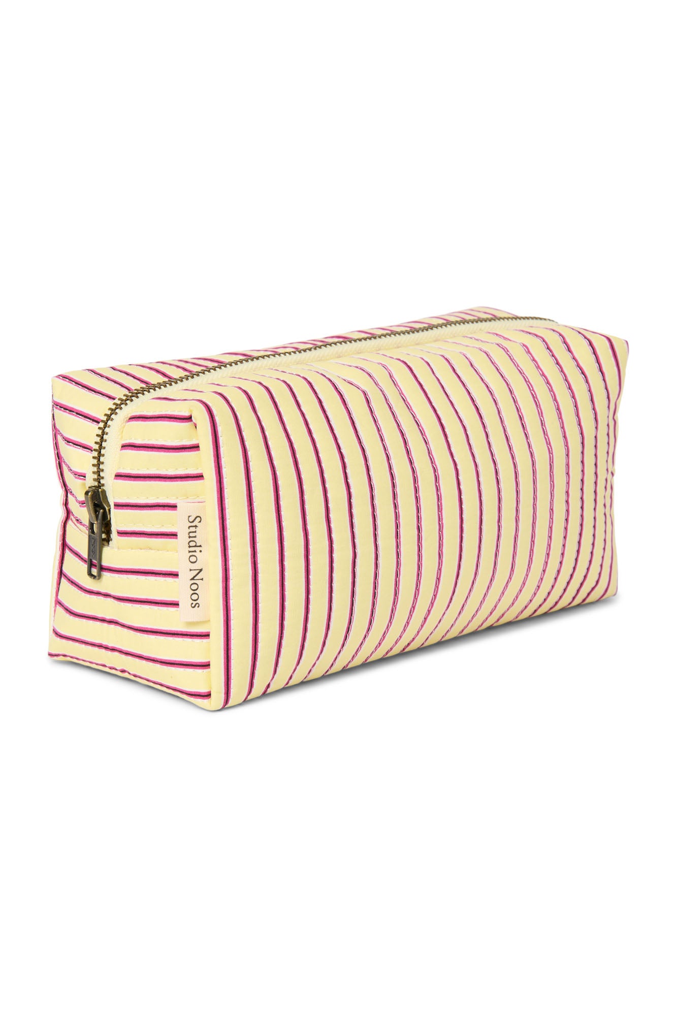 Butter Yellow Striped Poplin Täschchen