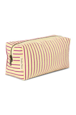 Butter Yellow Striped Poplin Täschchen