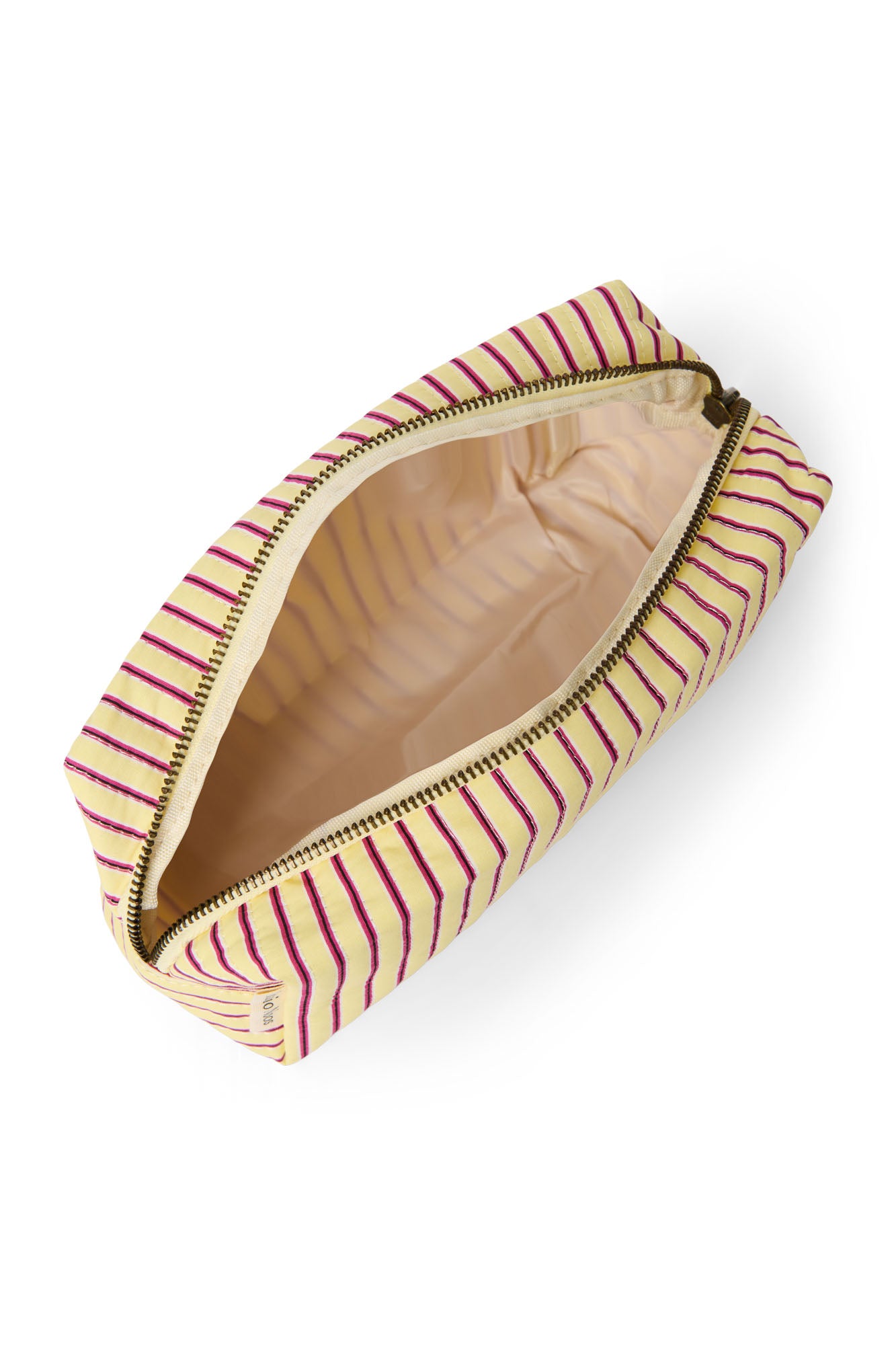 Butter Yellow Striped Poplin Täschchen