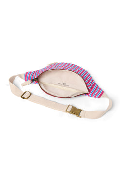 Poplin Mini Fanny Pack | Raspberry Striped