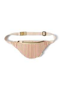  Gelbe Poplin Striped Mini-Gürteltasche 