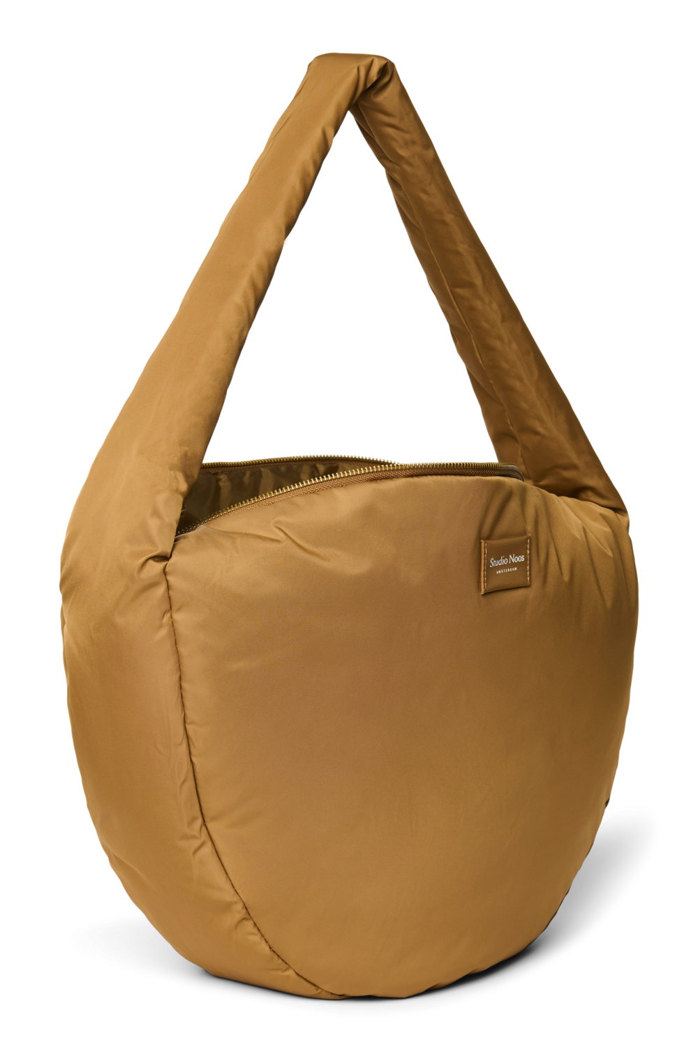 Technical Puffy Cross Body Bag | Brown