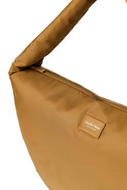Technical Puffy Cross Body Bag | Brown