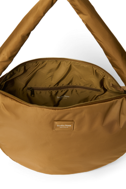 Technical Puffy Cross Body Bag | Brown