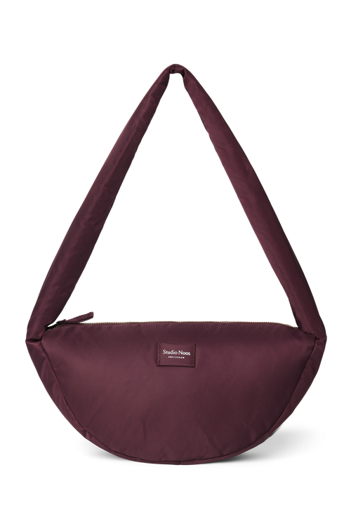 Technical Puffy Mini Cross Body Bag | Burgundy