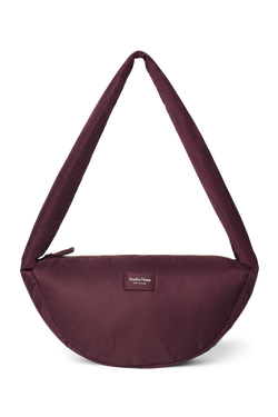 Technical Puffy Mini Cross Body Bag | Burgundy