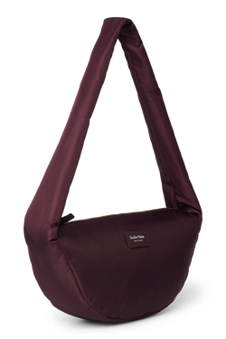 Technical Puffy Mini Cross Body Bag | Burgundy