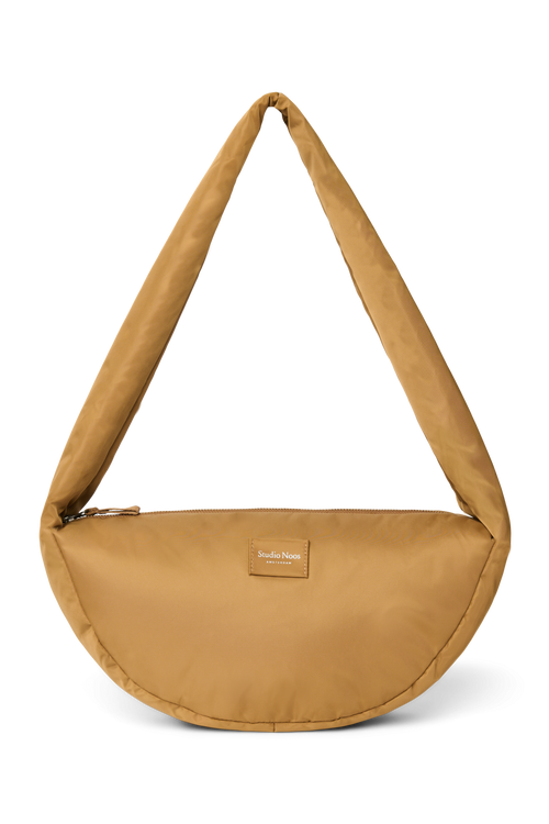Technical Puffy Mini Cross Body Bag | Brown