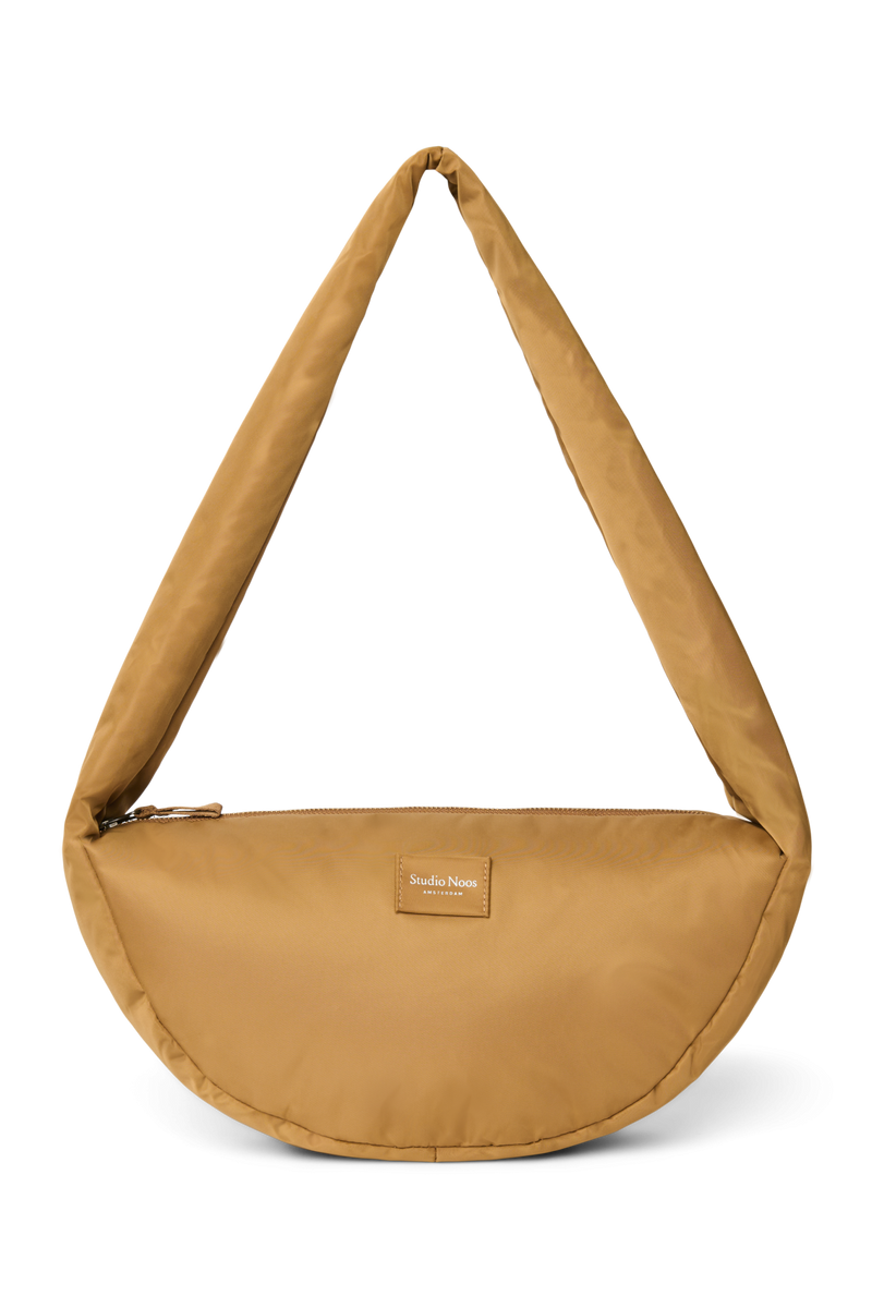 Technical Puffy Mini Cross Body Bag, Brown