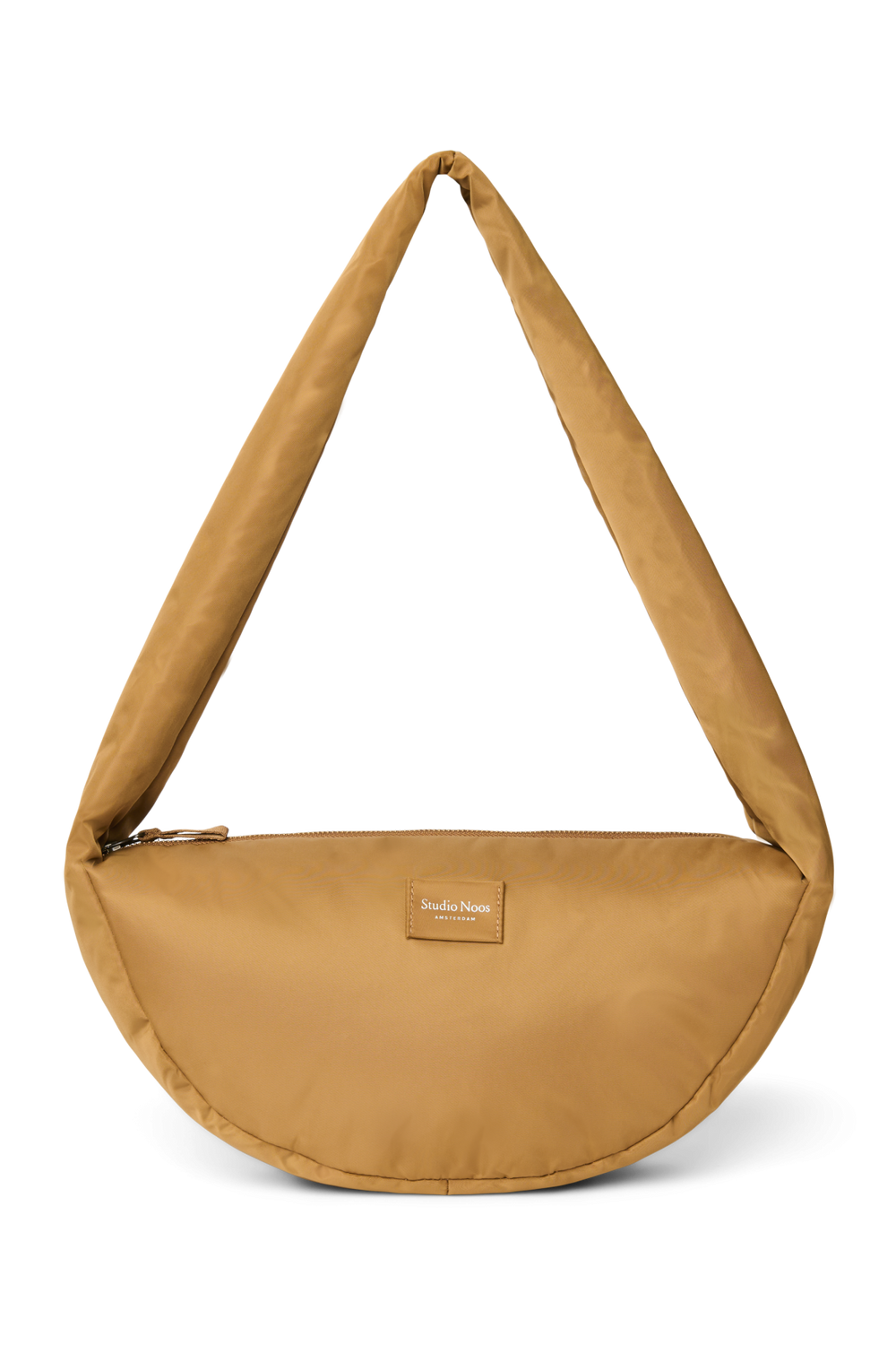Technical Puffy Mini Cross Body Bag | Brown