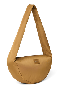 Technical Puffy Mini Cross Body Bag | Brown