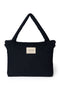 Flannel Chalkstripe Diaper Bag | Dark Blue