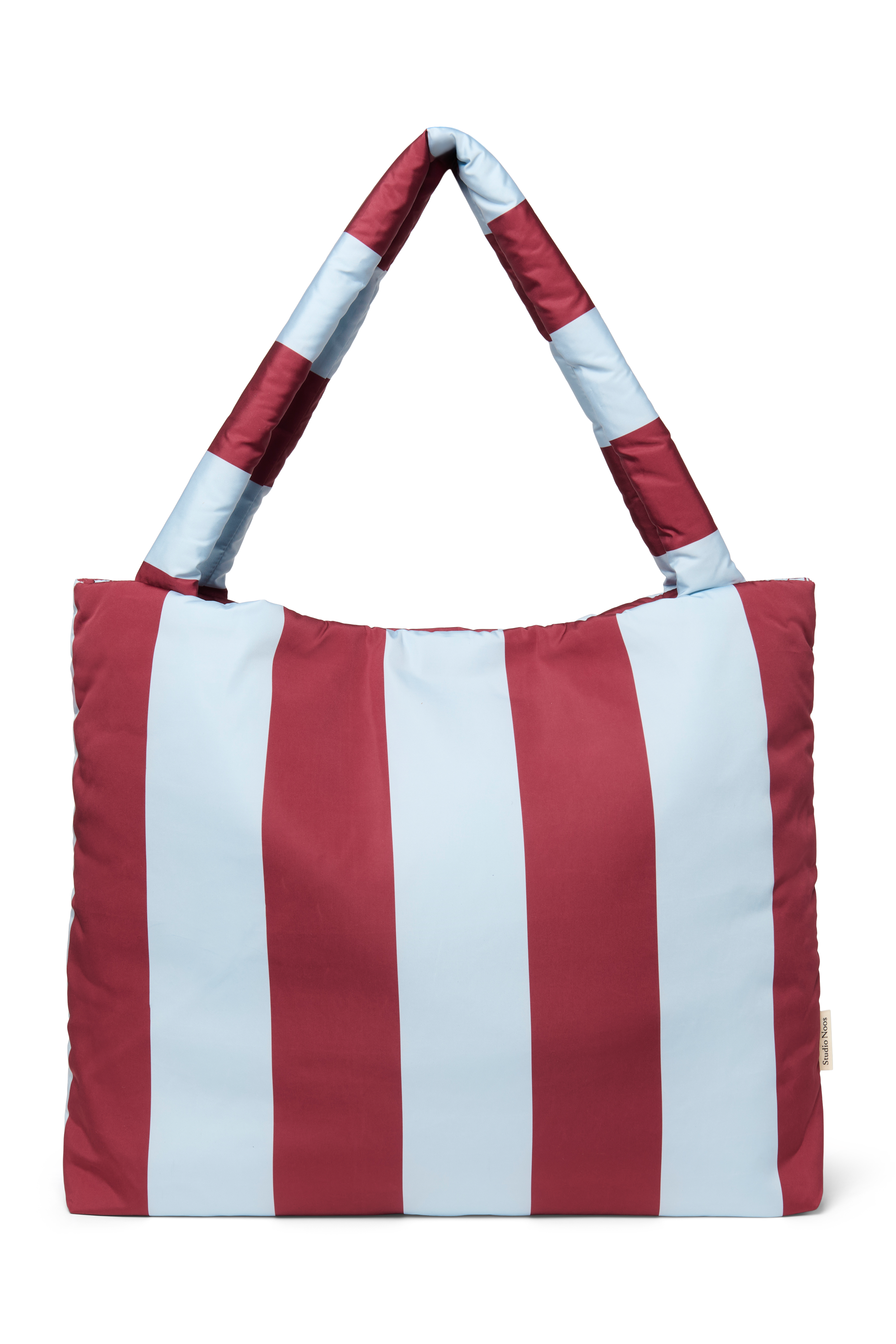 Bold Stripe Mom Bag | Bordeaux/Light Blue