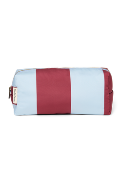 Bold Stripe Pouch | Bordeaux/Light Blue