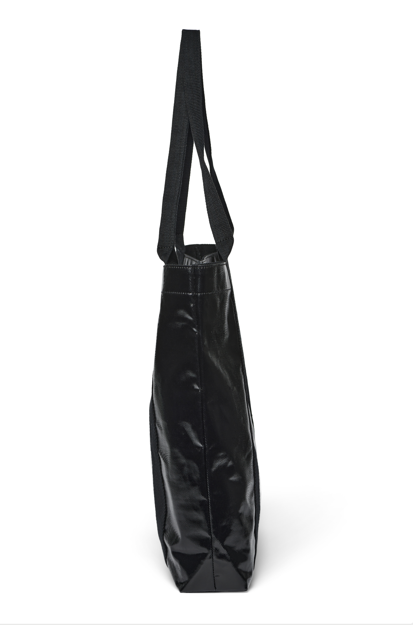Zwarte Gecoate Mom Bag