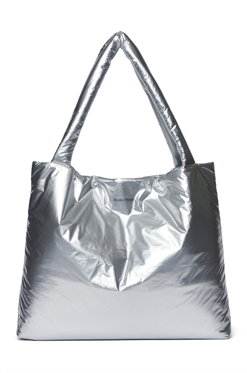 Zilveren Puffy Mom Bag