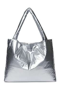 Zilveren Puffy Mom Bag