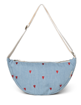 Denim Adult Fanny Pack | Blue Hearts