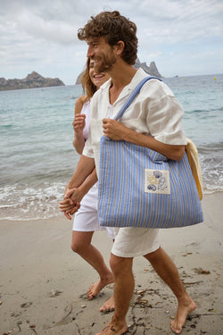 Cotton Mom Bag | Bleu
