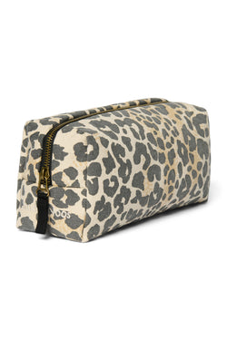 Soft Cotton Leopard Pouch