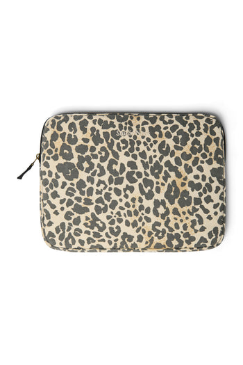 Soft Cotton Laptop Sleeve 13 Inch | Leopard