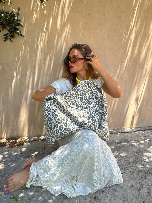 Soft Cotton Mom Bag | Leopard