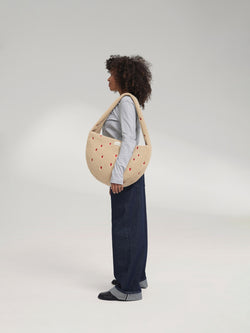 Teddy Cross Body Bag | Ecru Hearts