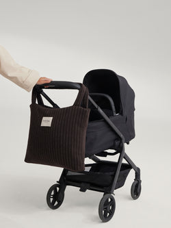 Flanelle craie Mom Bag | Brun
