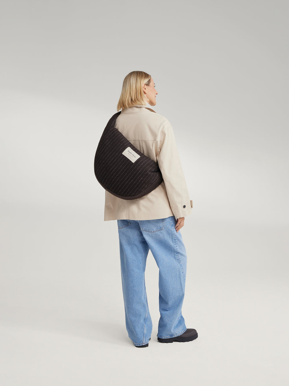 Flanelle craie Cross Body Bag | Brun