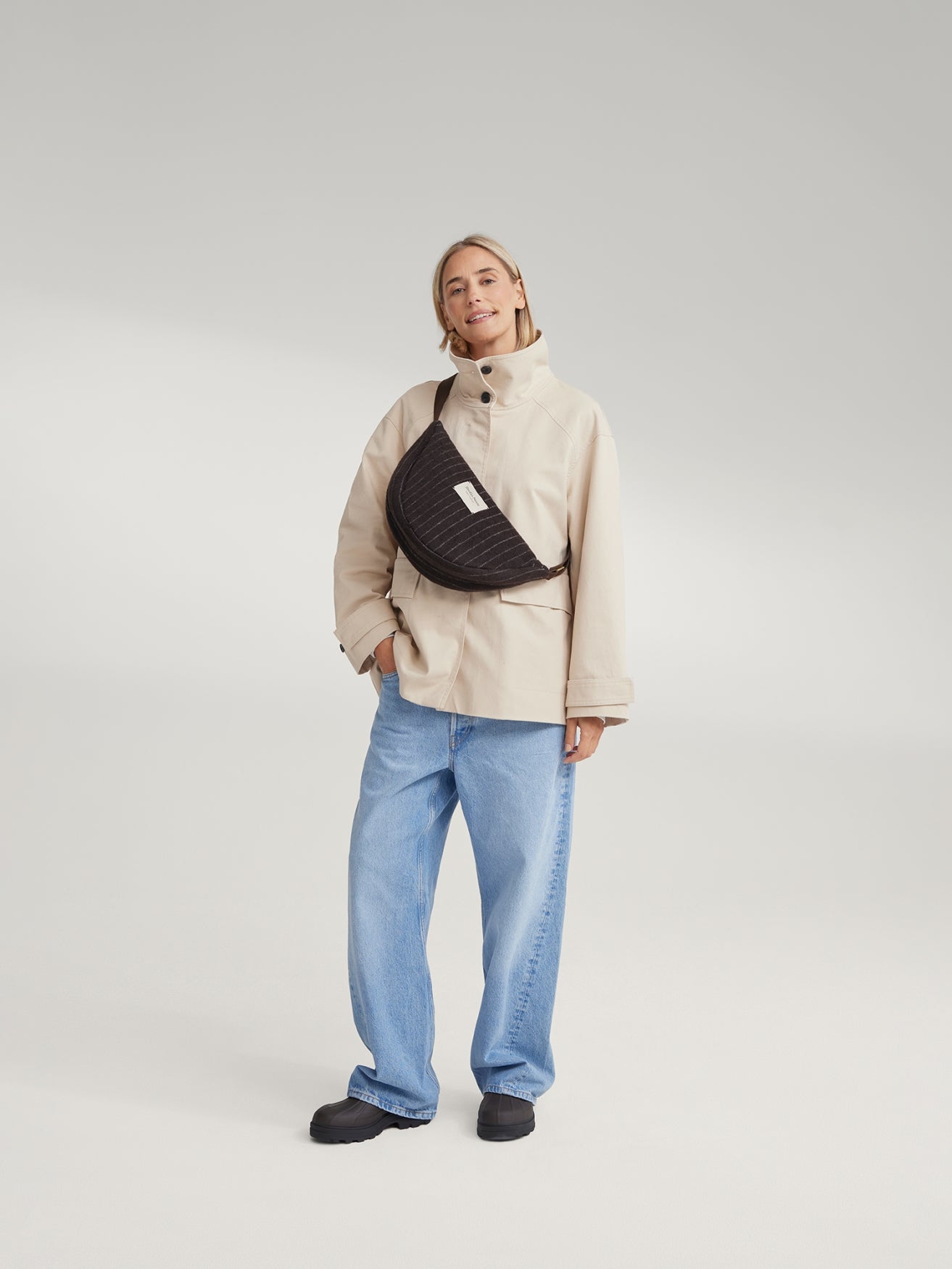 Flanelle craie Fanny Pack | Brun