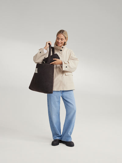 Flanelle craie Pouch | Brun