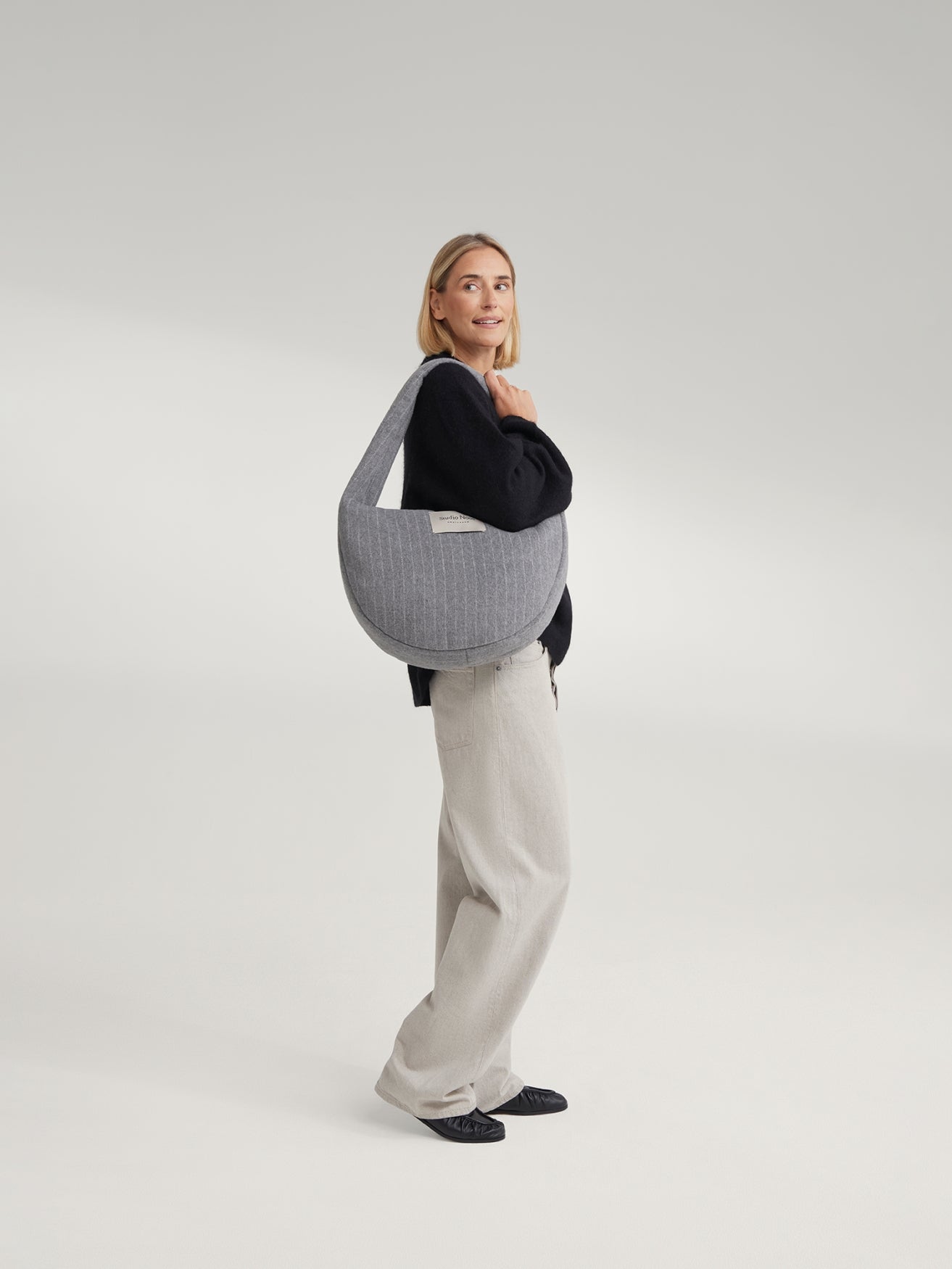Flanelle craie Cross Body Bag | Gris