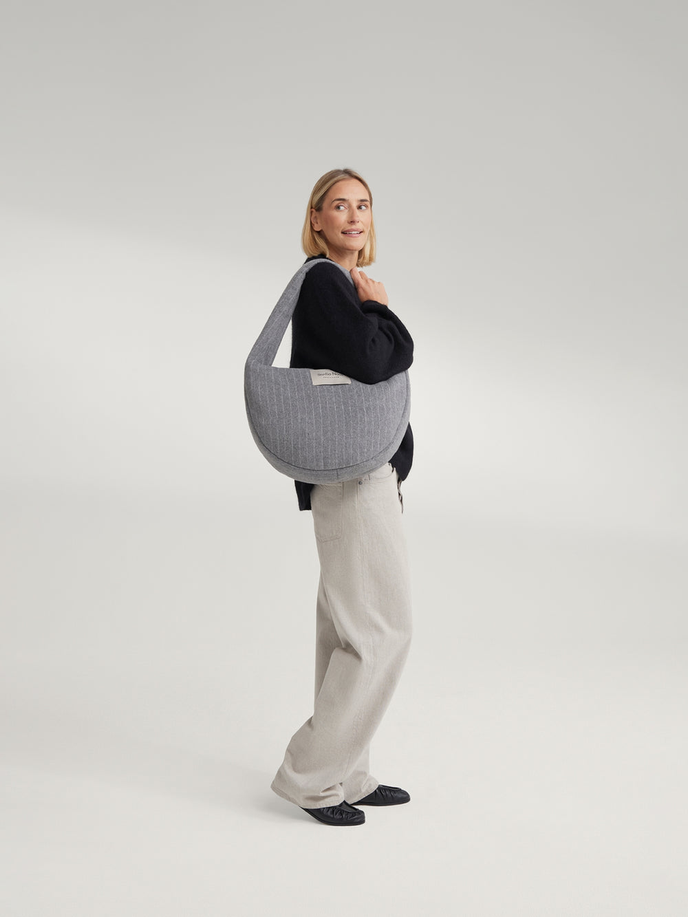 Flanelle craie Cross Body Bag | Gris