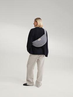 Flanelle craie Mini Cross Body Bag | Gris