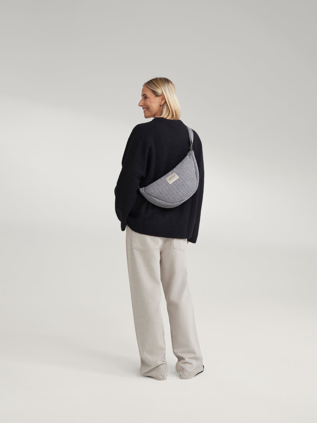 Flanelle craie Fanny Pack | Gris