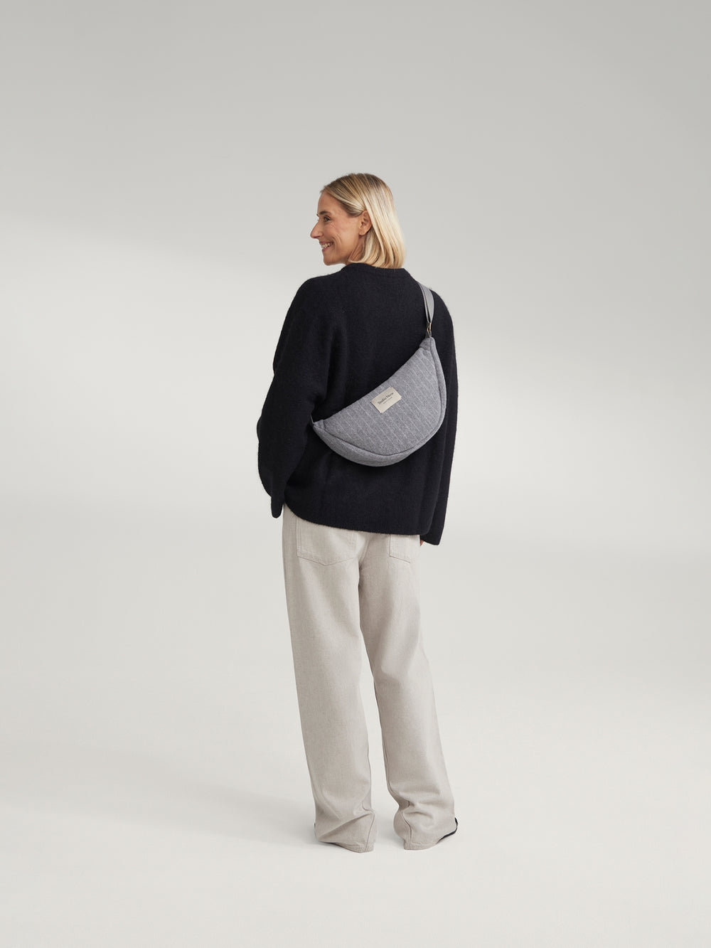 Flanelle craie Fanny Pack | Gris