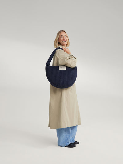 Flanelle craie Cross Body Bag | Bleu