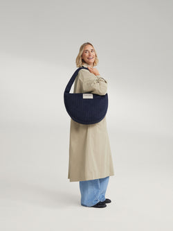 Flanelle craie Cross Body Bag | Bleu