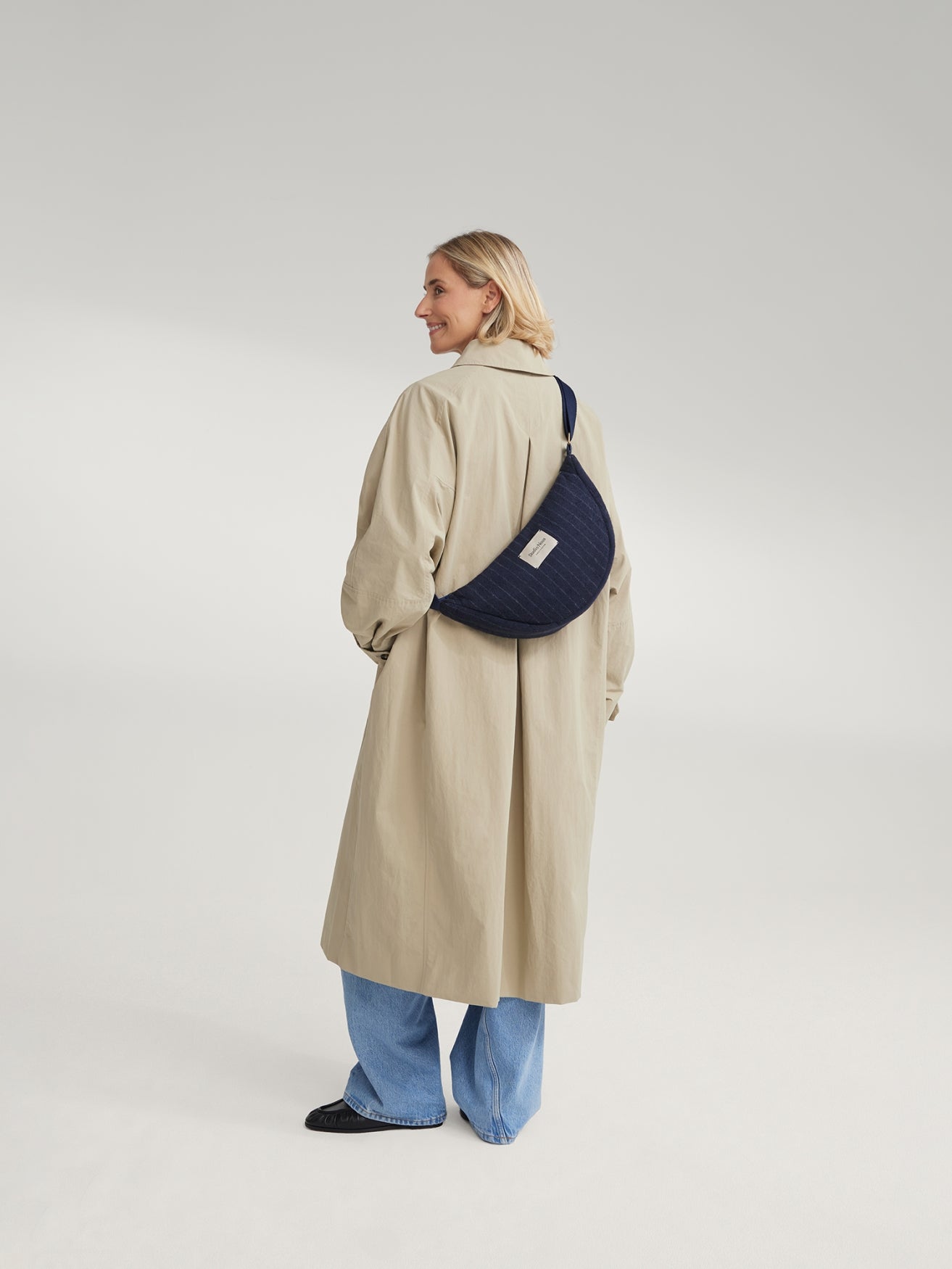 Flanelle craie Fanny Pack | Bleu